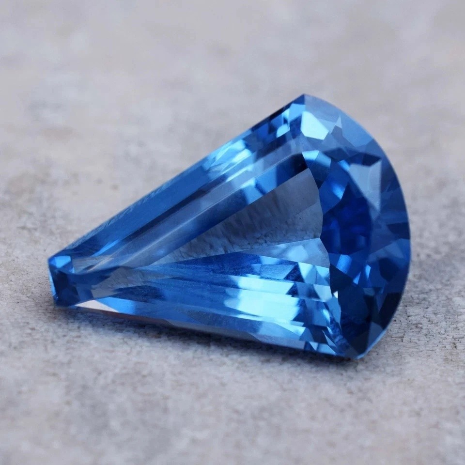 20 Ct Natural Santa Maria Blue Aquamarine Fancy Cut Certified Loose Gemstone
