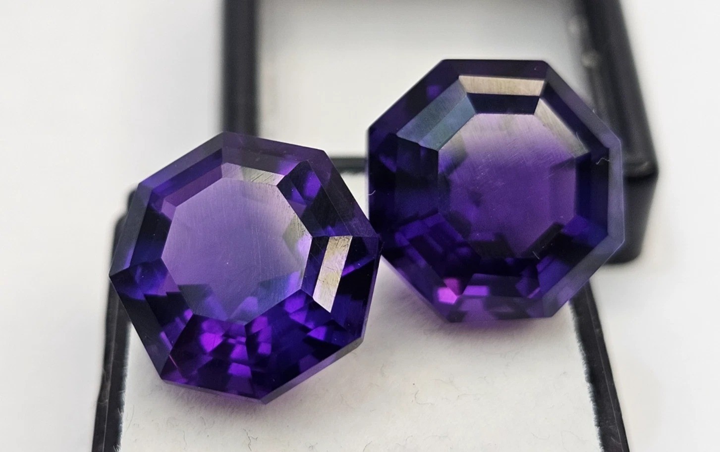 Fancy Cut Natural Amethyst Purple 27.10 Ct Pair Stone For Earring Making