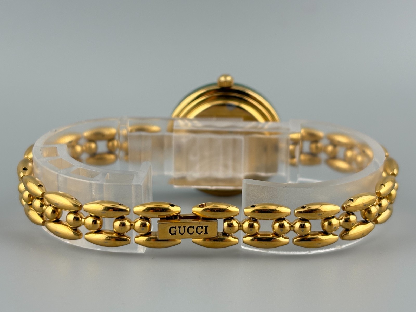[Very Good+5] Gucci Change Bezel 1200 Gold Serry Line Watch Auth