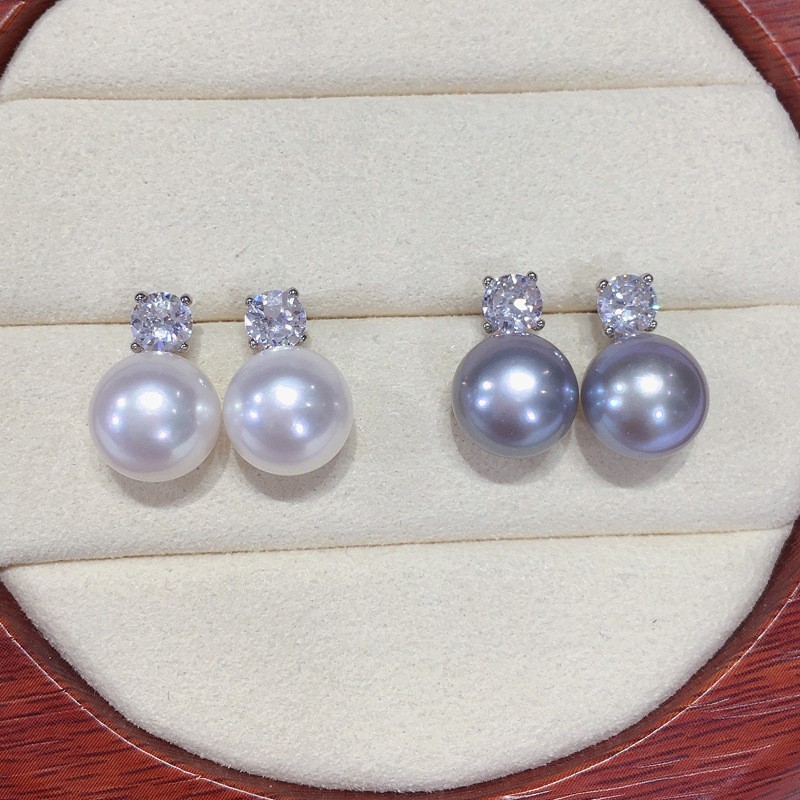 Pearl earrings , Silver Earrings , handmade earrings for women, AAAAA quality