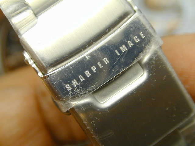SHARPER IMAGE SCUBA STEEL MANS WRIST WATCH BRAND NEW IN BOX WITH PAPERS