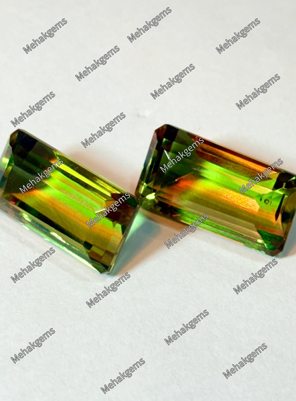 Color Changing Zultanite Gemstone Pair, Emerald Cut 15 Carat Loose Stone Earring