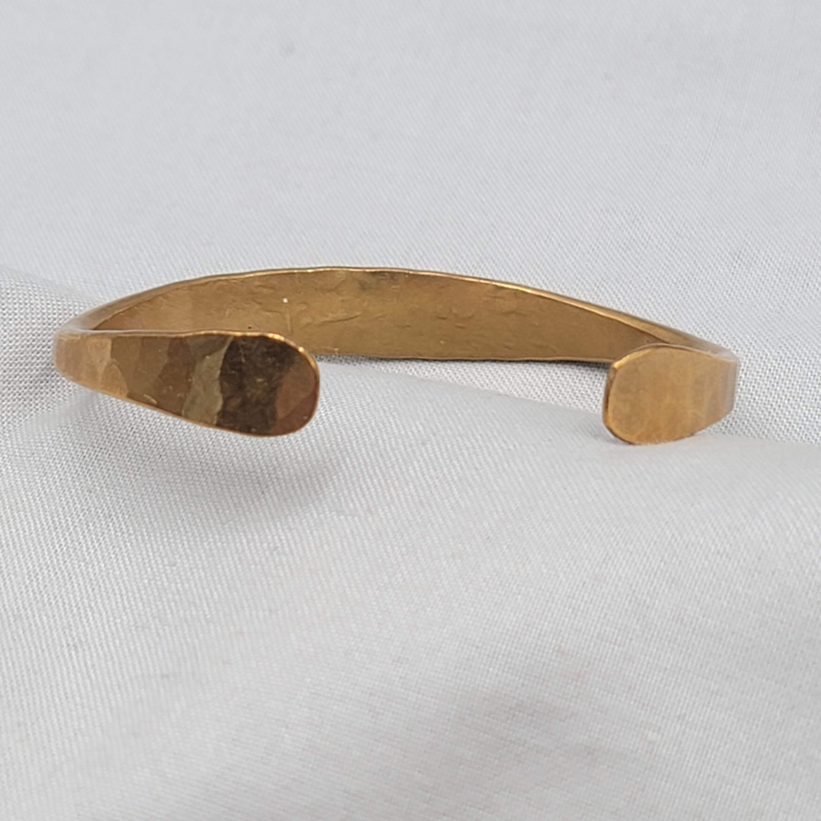 Hammered Brass Cuff Bracelet Artisan 6.75″