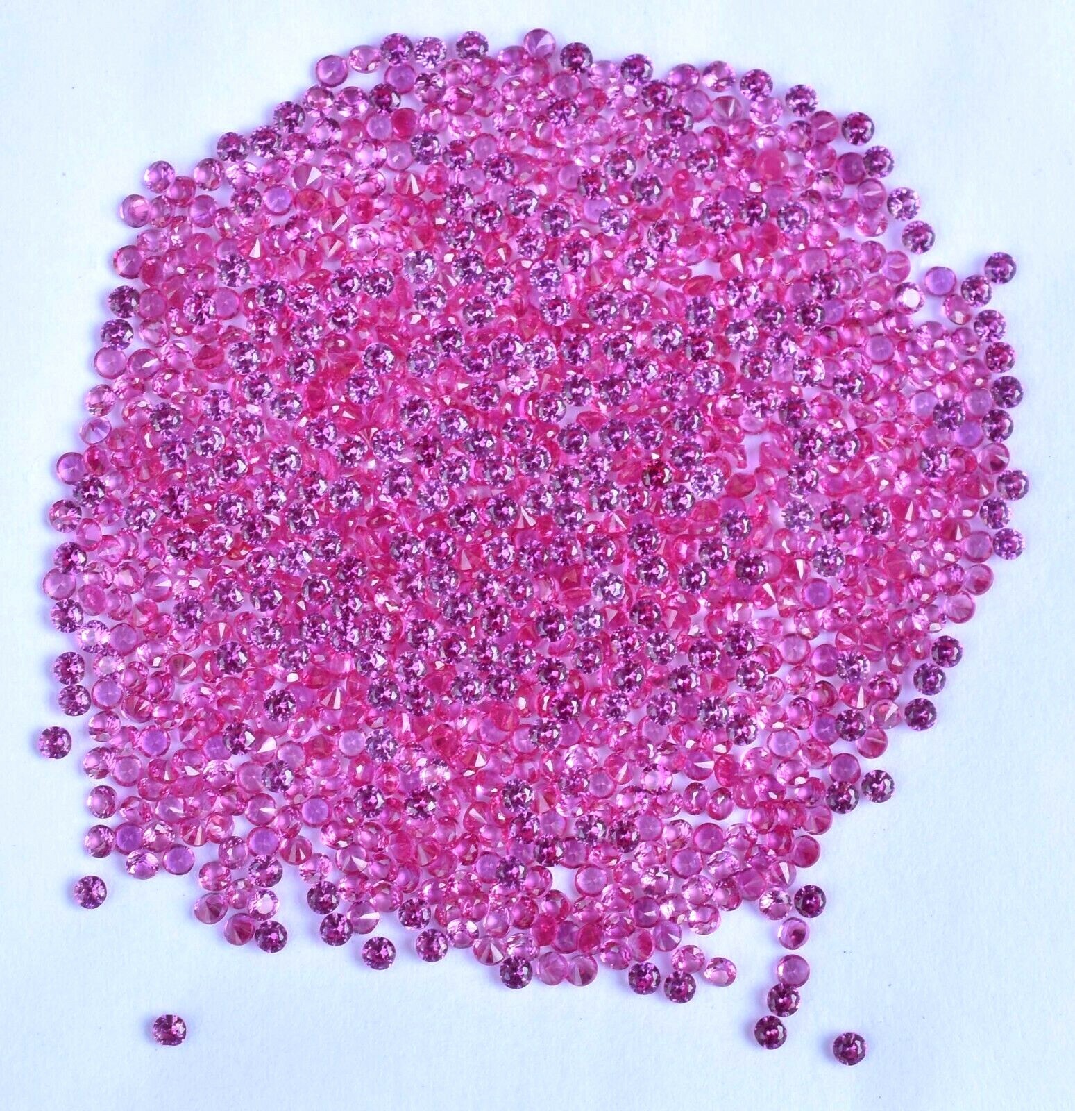 1000 Pcs Natural Red Pink Ruby Round 1.00 mm Quality Treated Loose Gemstone