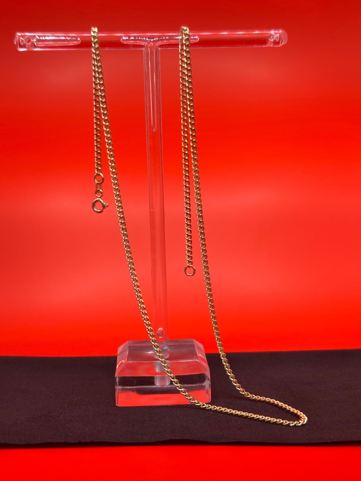 14K Yellow Gold Curb Link Chain Necklace 18″2.2mm 2.75g 585 Stamped Real Genuine