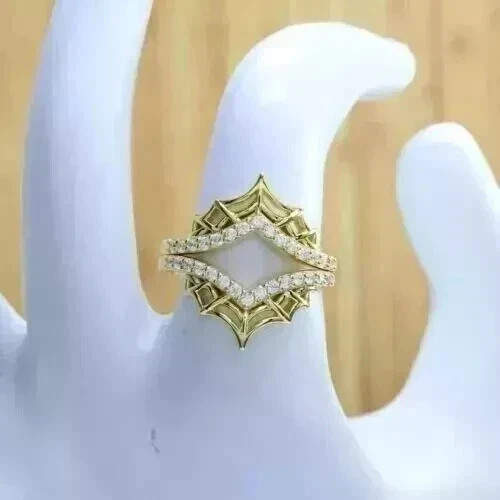2Ct Round Lab-Created Diamond Engagement Ring Women’s 14K Yellow Gold Plated