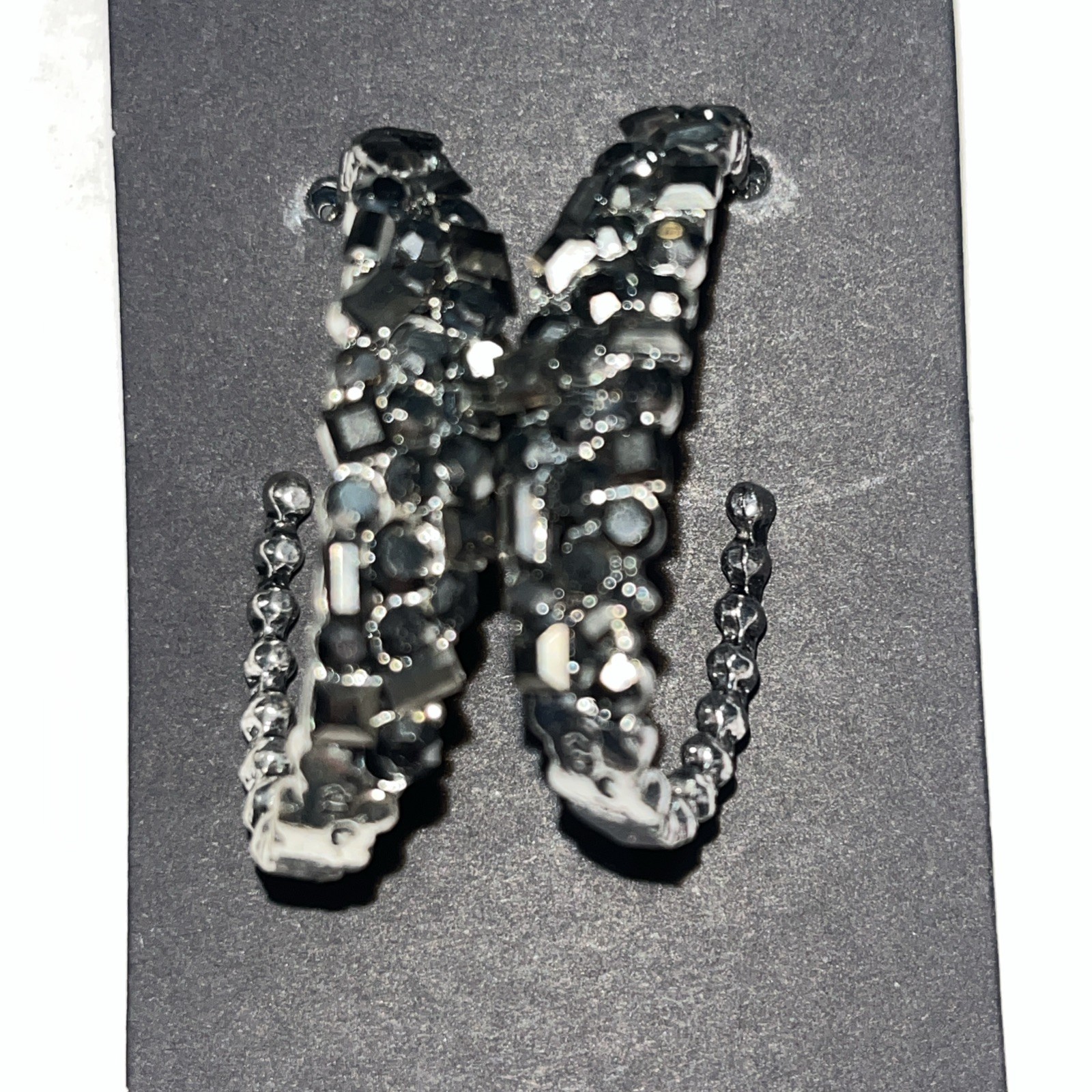 Marcasite earrings in silvertone