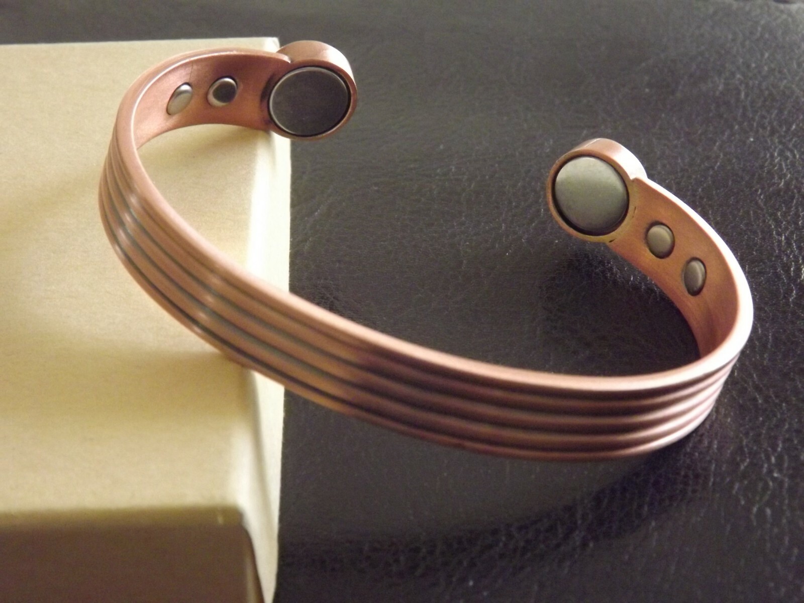 Pure Copper Magnetic Bracelet Arthritis Therapy Women Men Adjustable Size Cuff
