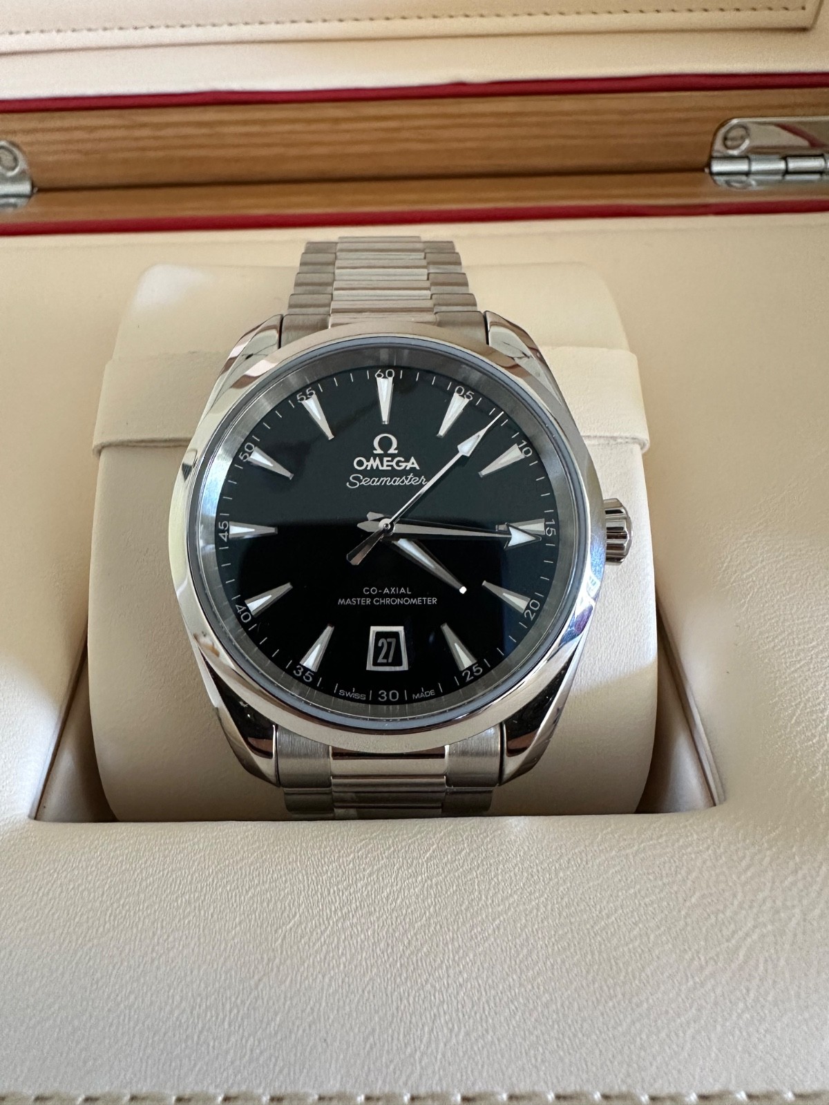 Omega Seamaster Aqua Terra Black Lacquer 38mm Complete Set plus bond nato