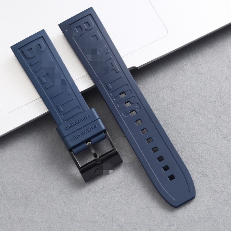 22 24mm rubber strap silicone suitable for Breitling Avenger orange blue