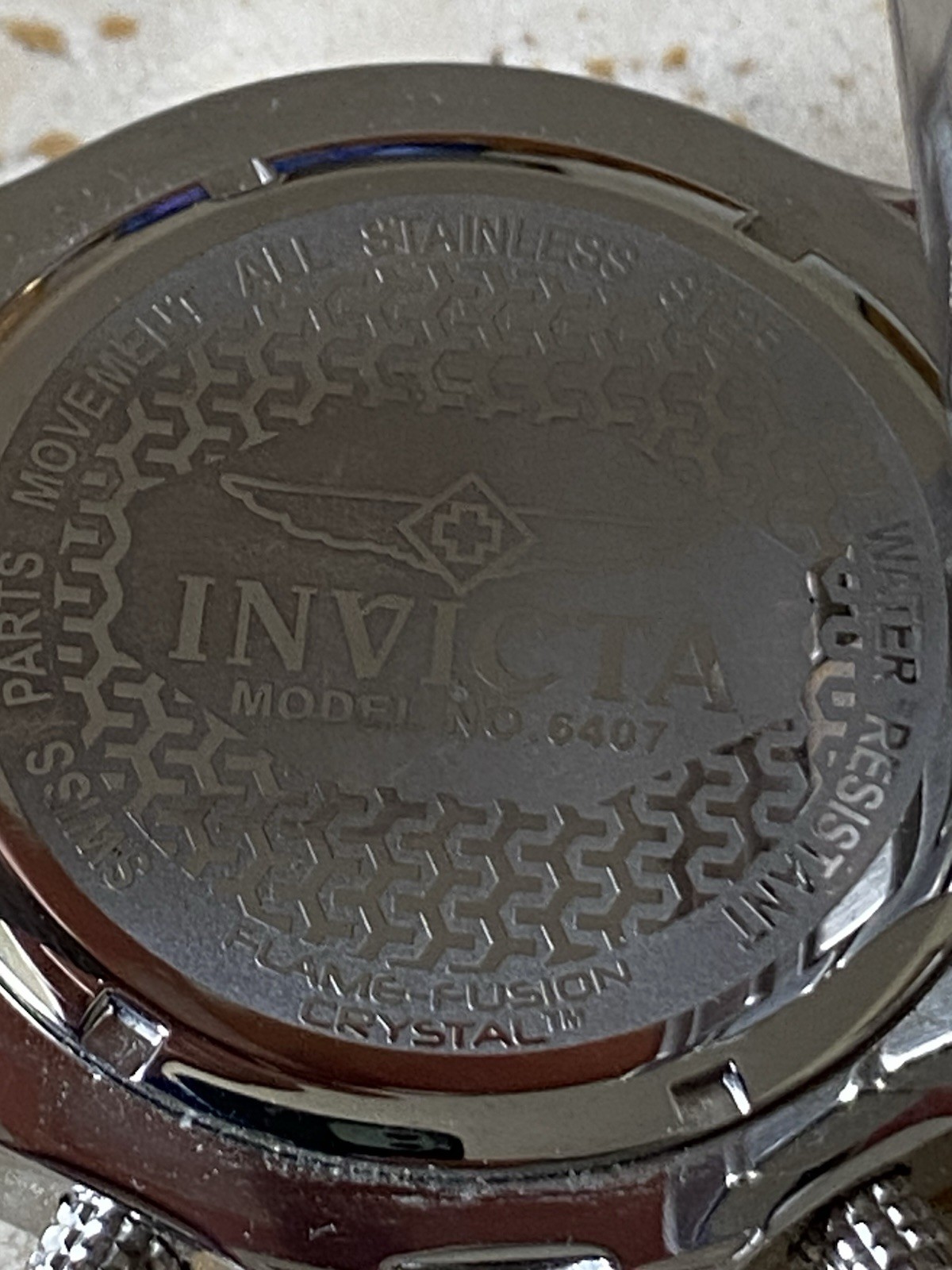 INVICTA SPECIALTY 100M water R Tritnite Flame-Fusion Cristal Model # 6407