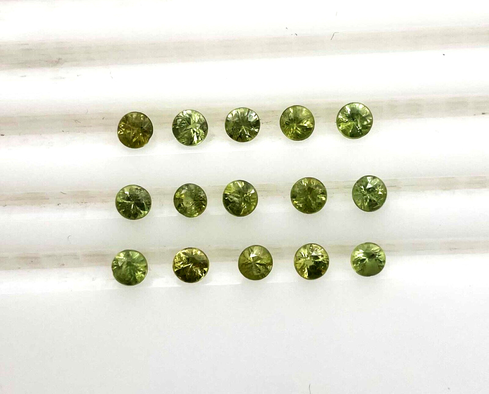 2.50 CT Natural Demantoid Garnet Round Cut Loose Gemstone Lot 18 Pcs 3 MM