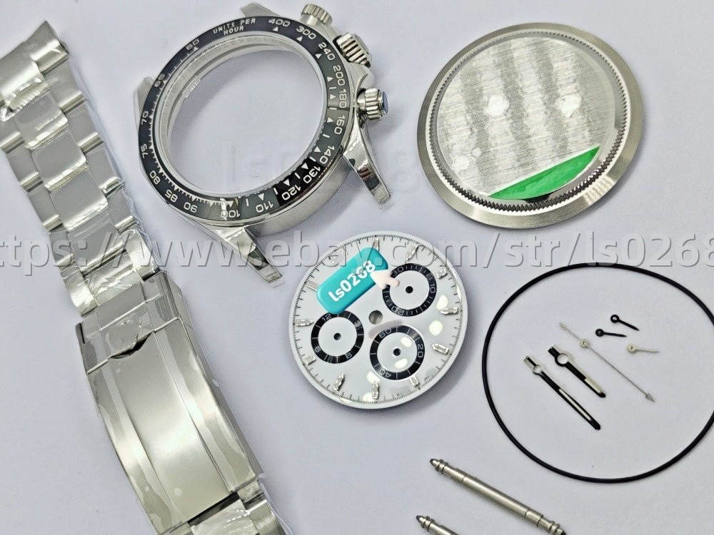DIY 40mm Stainless Steel Watch Kit For 4131 7750 4130 Aftersales Accessories