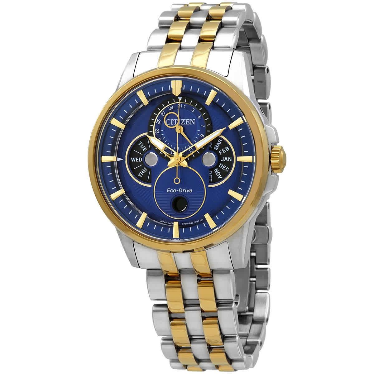 Citizen Calendrier Multi-function Blue Dial Two-tone Men’s Watch BU0054-52L
