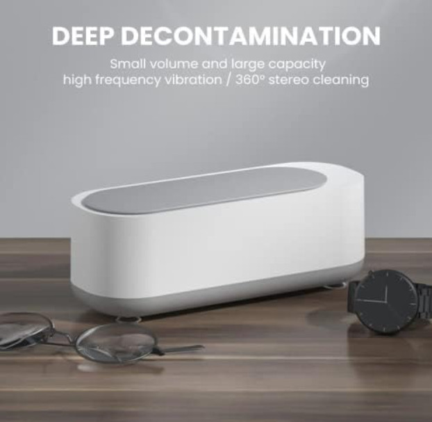 Portable Ultrasonic Jewelry Cleaner 45000Hz 200ml Eyeglasses Ring Watch Cleaner