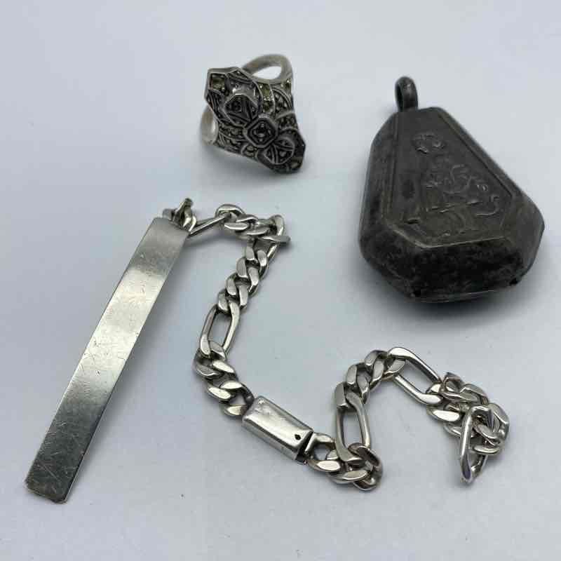 30.0g Sterling Silver 925 Precious Metal Scrap Jewelry Lot Ring Bracelet