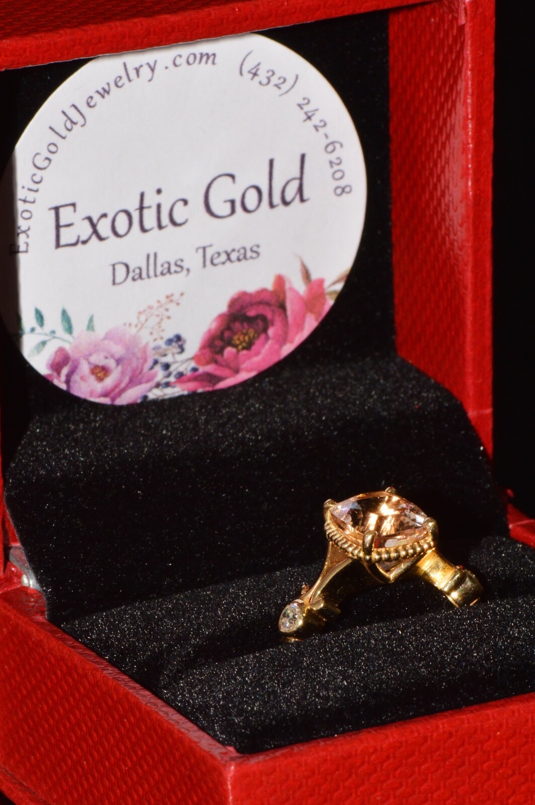 Certified Natural 2.82Cts Diamond Morganite 18K Gold Filigree Engagement Ring