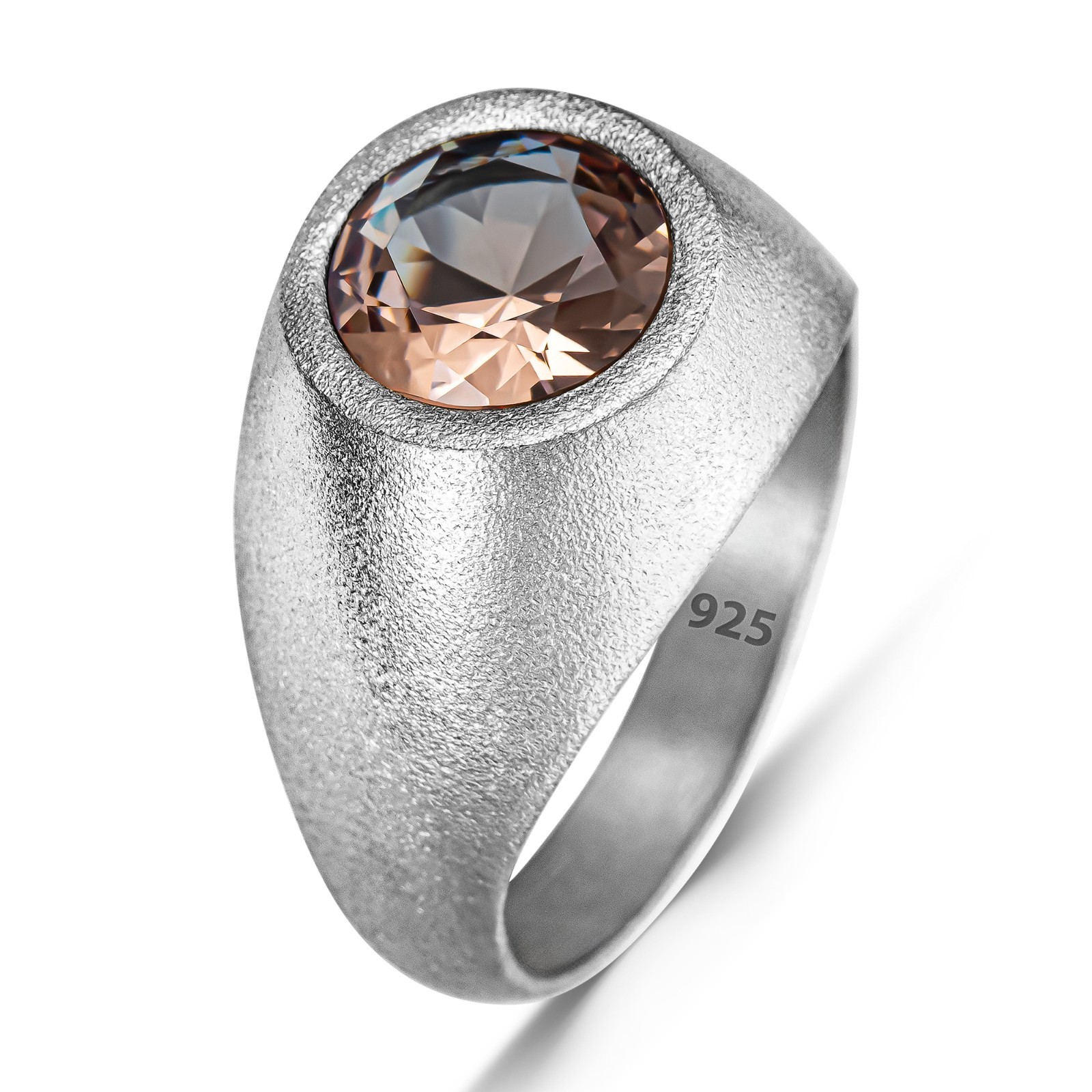 925 Sterling Silver Basic Color Changing Zultanite Stone Alexandrite Mens Ring