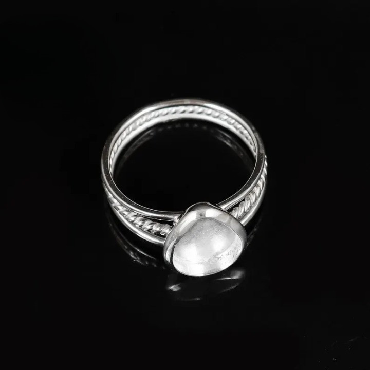 925 Sterling Silver 5x7mm Pear Bezel Triple Band Ring Blank DIY Jewelry Setting