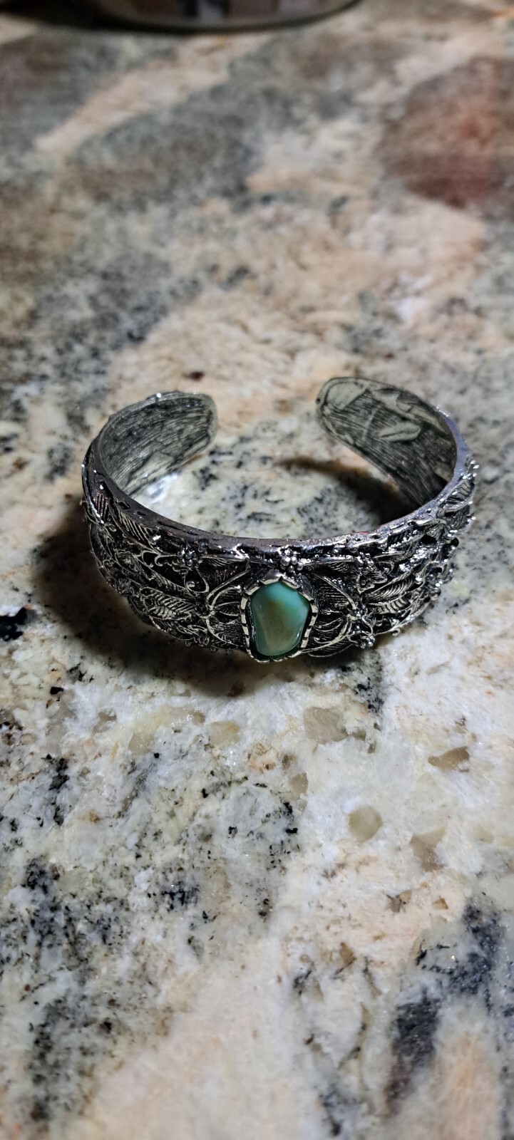 Turquoise Braclet Silver plated 6.6cm ( 2.4 inches wide