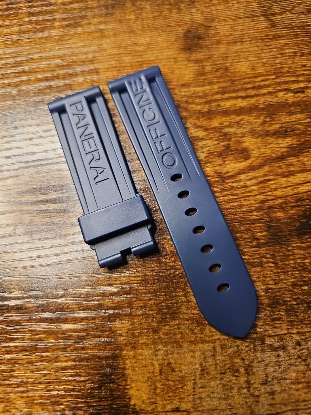 Panerai Watch 24/22mm Dark Blue OEM Rubber Dive Strap for Tang Buckle MXE0HCVT
