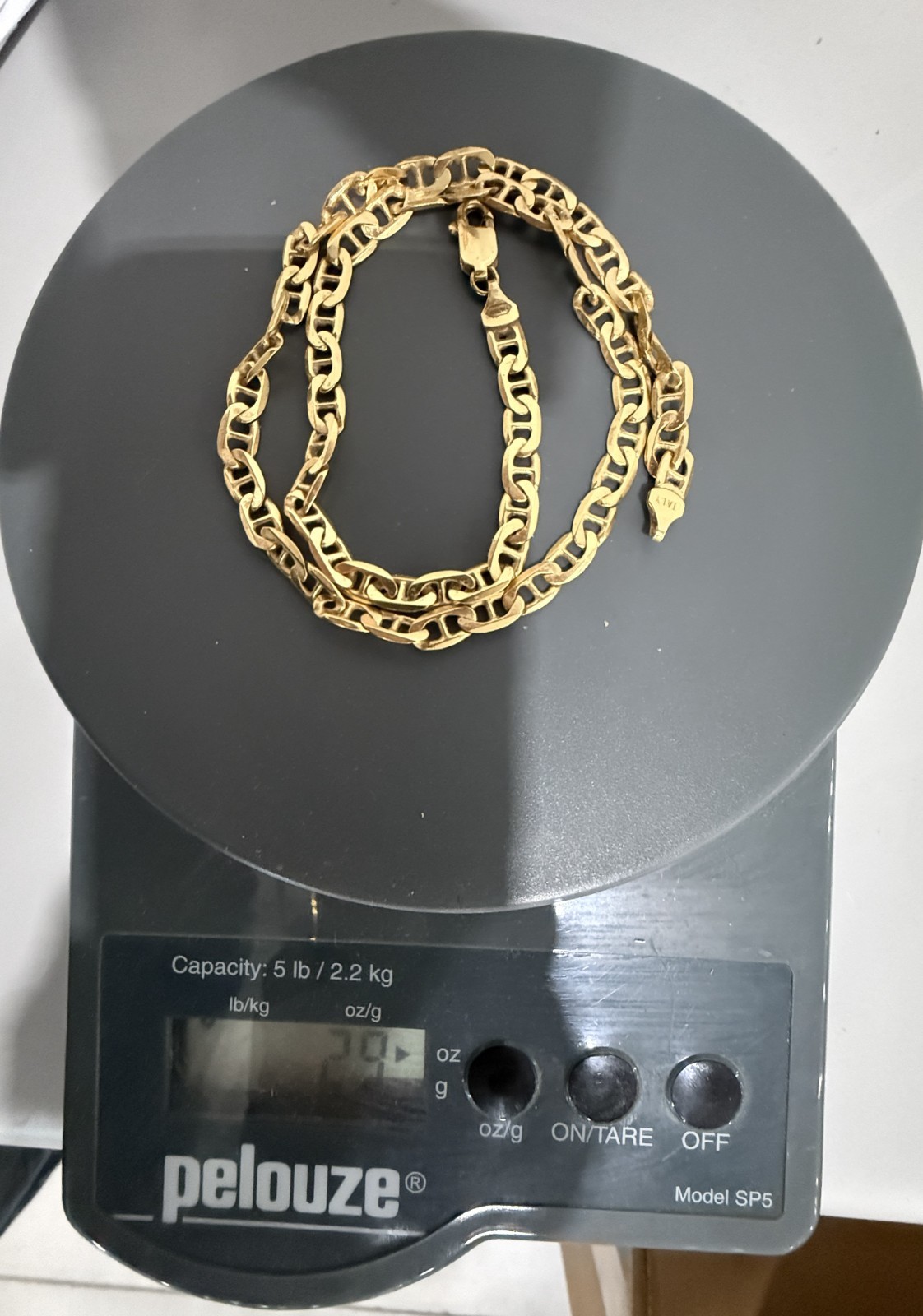 Quality Solid Link 14k Yellow Gold Mariner Chain Necklace 20.25″ & 19.0 Grams