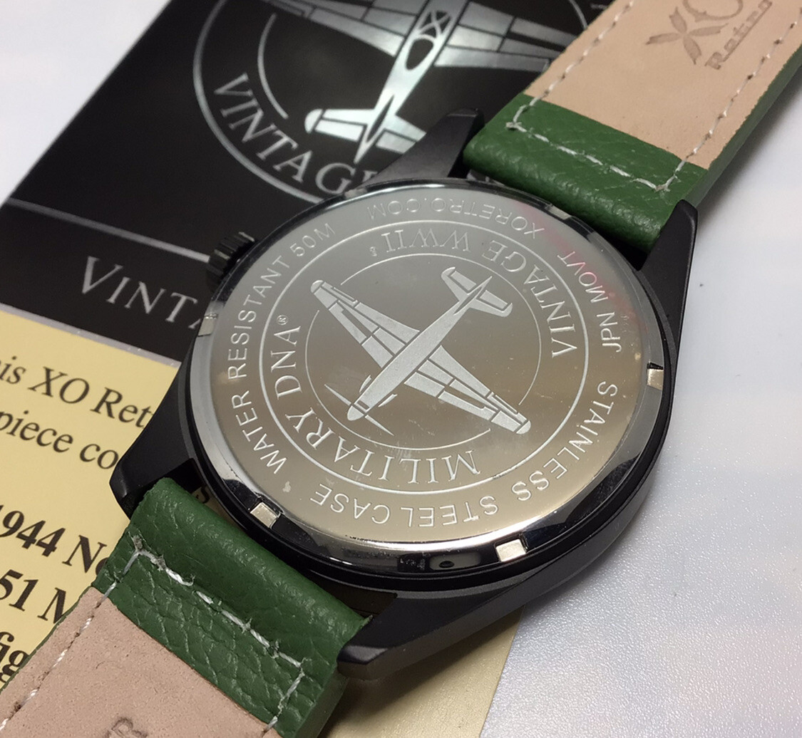 XO Retro Men’s Watch – Military DNA P-51 Mustang WWII Fighter Aircraft