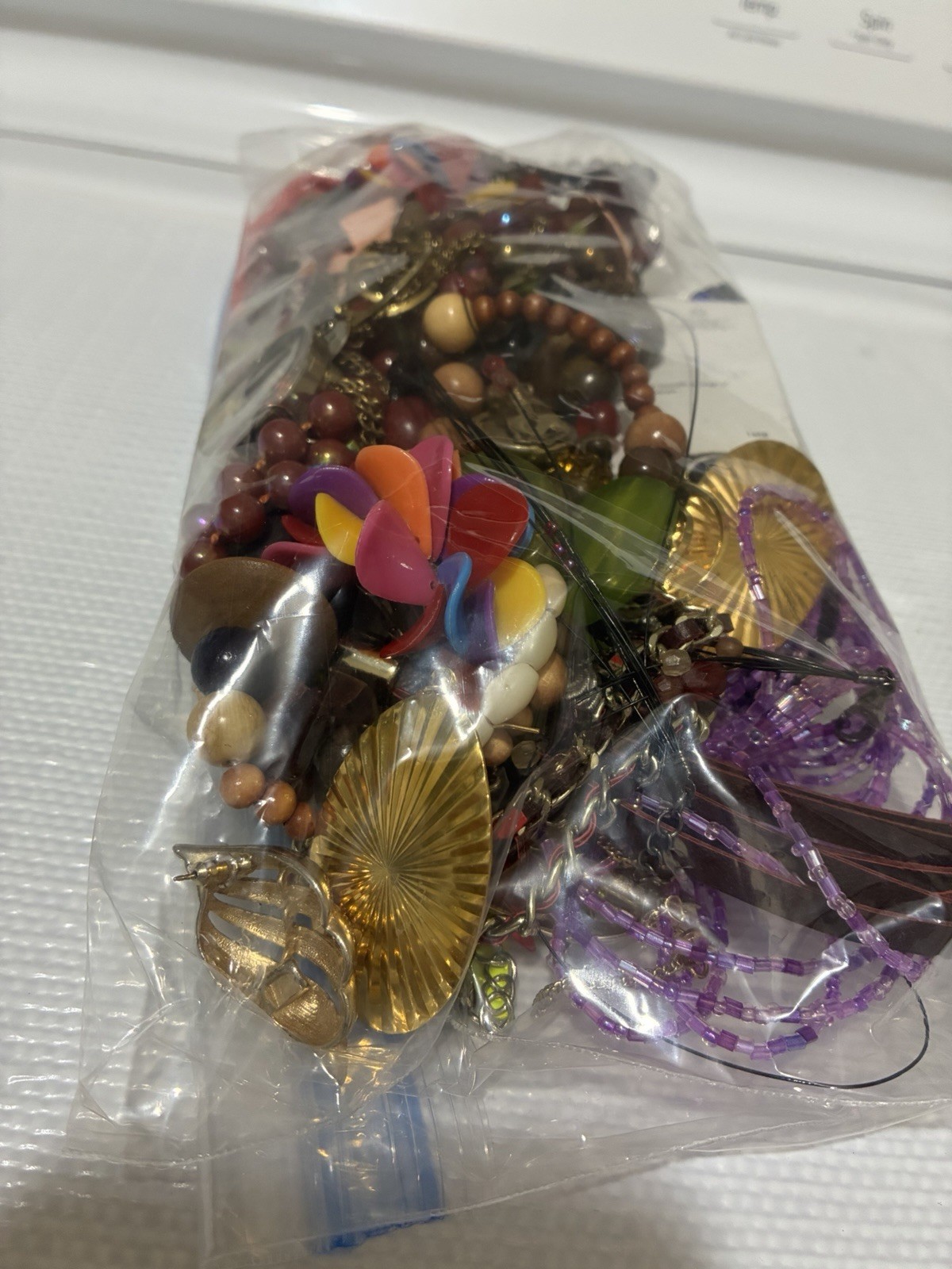 Mixed Costume Jewelry Lot Unsorted Variety Bag 1.45lb lot #5