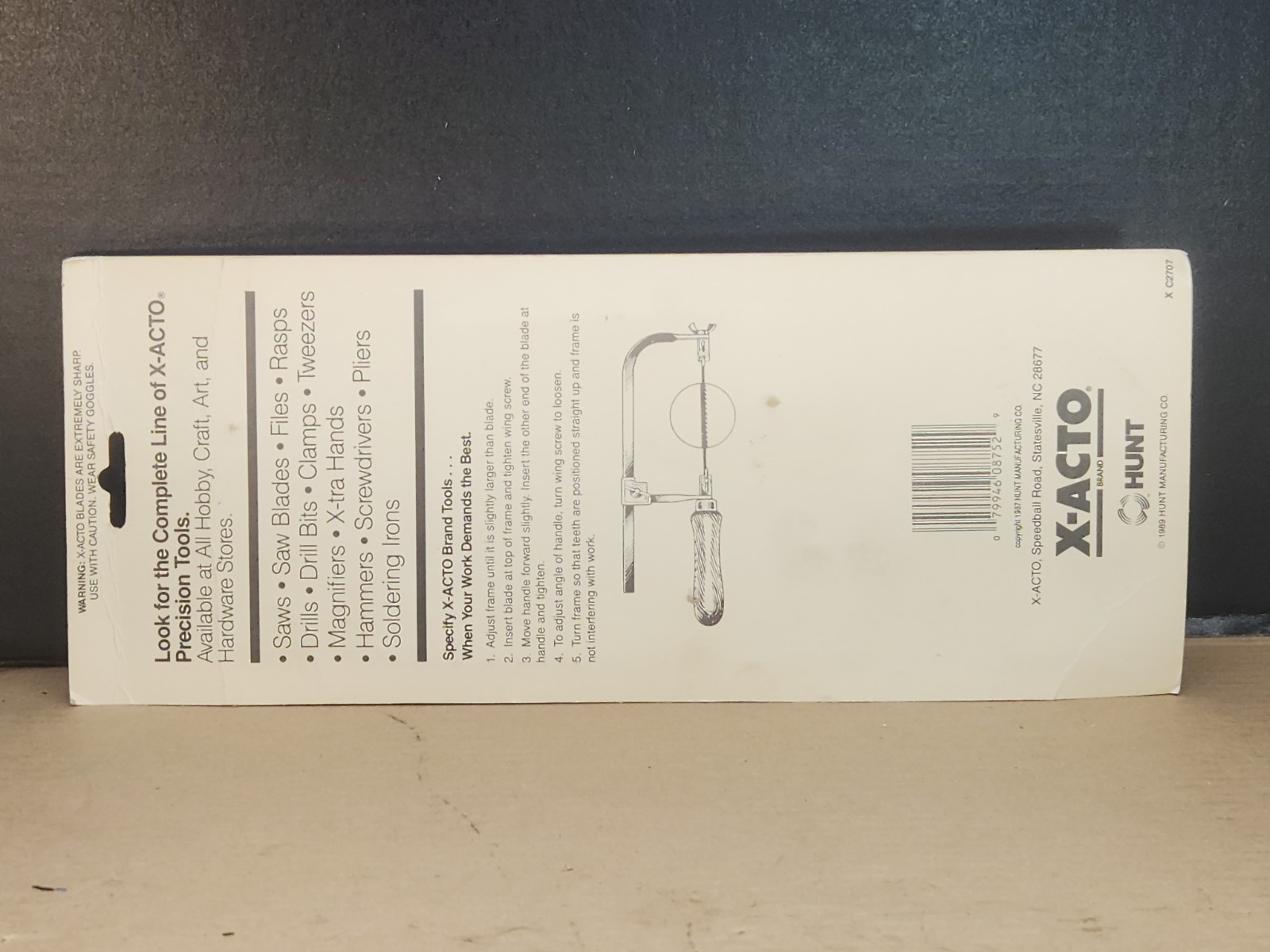 X-acto Adjustable Jeweler’s Saw #7043 Hunt Manufacturing NOS 1989 with 12 Blades