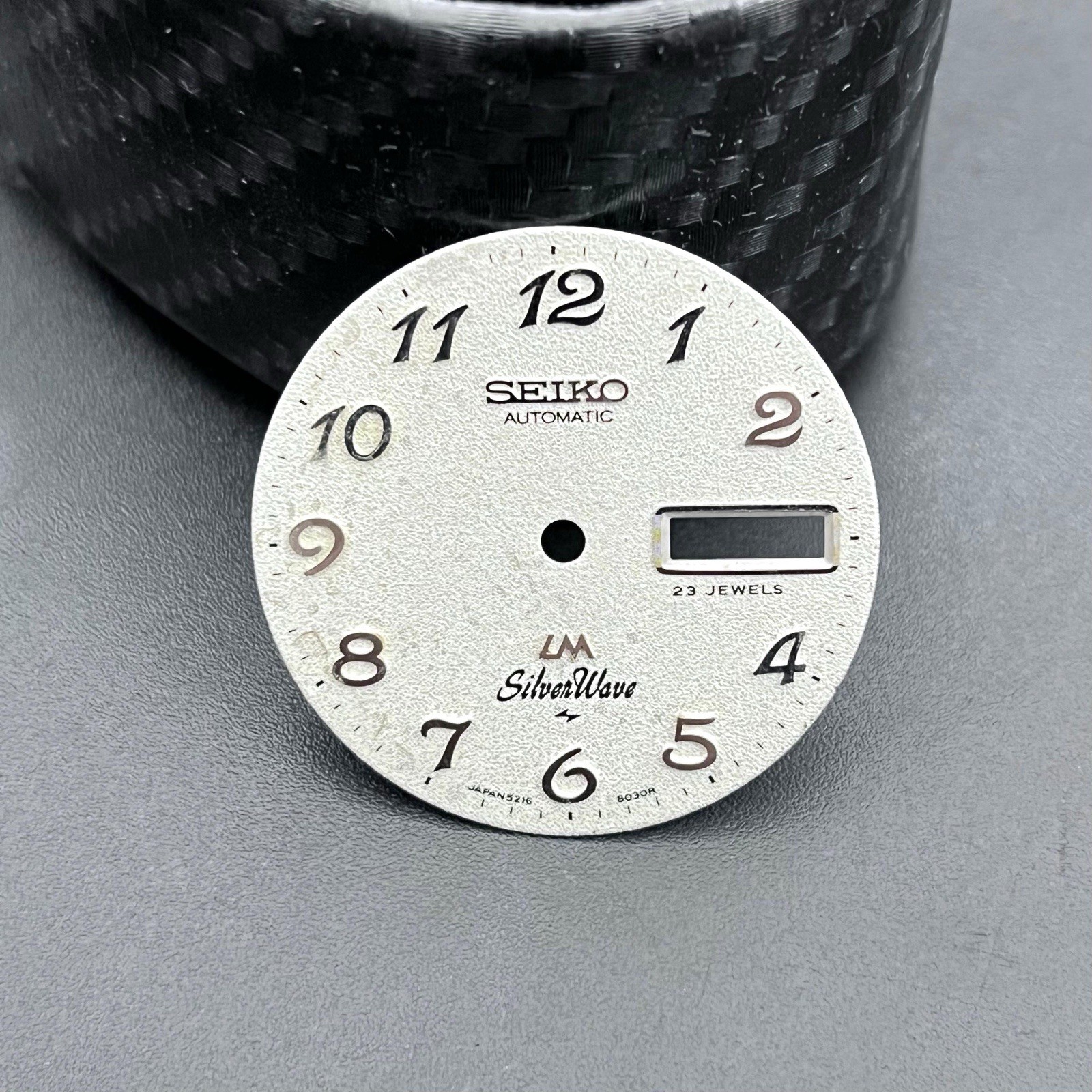 Vintage Seiko LM Lord Matic Silver Wave Japan Men Watch Sand Dial Only 5216-8030