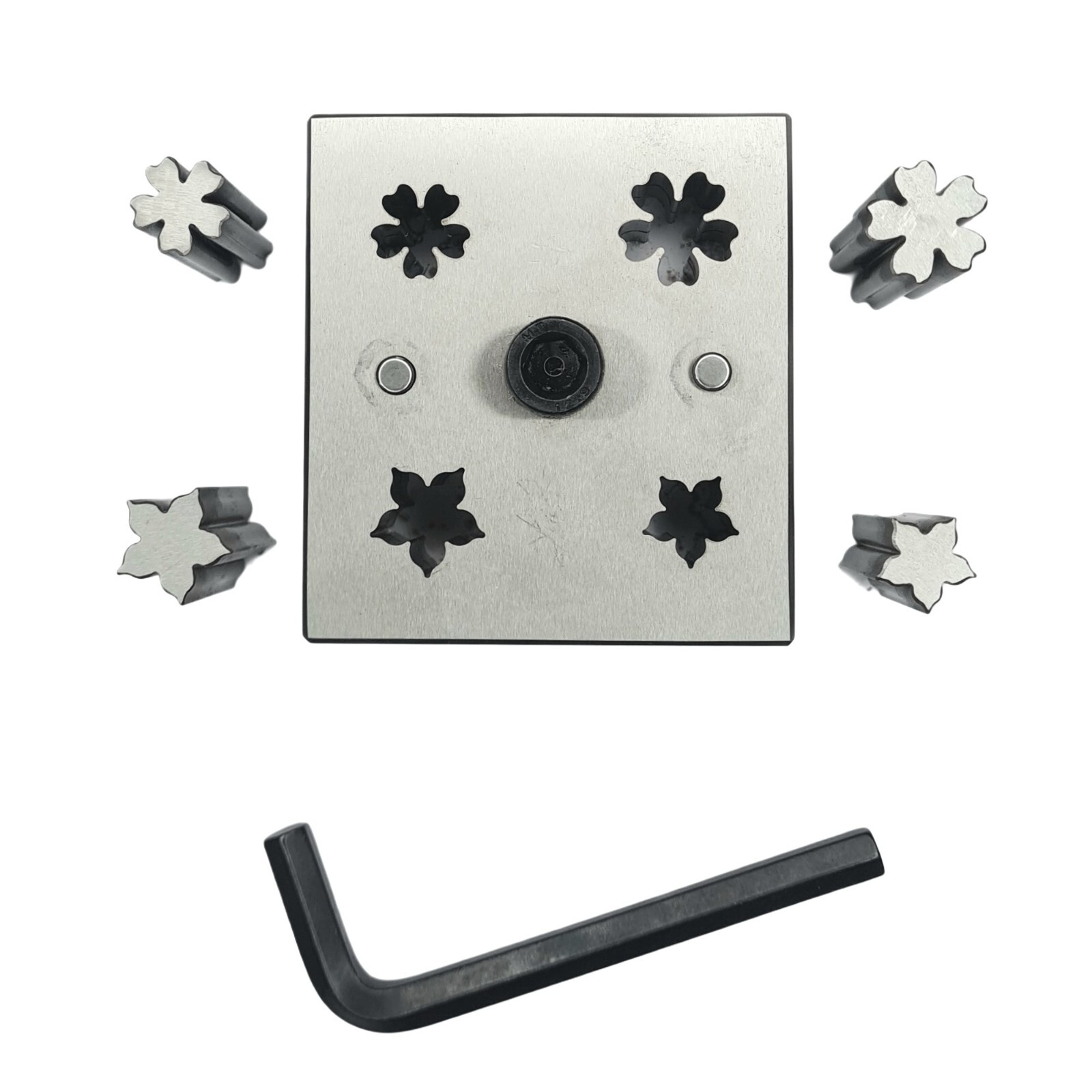 Disc Cutter 5 Petal Flower Shape – 2 Different Shapes – 4 Punches – 16mm & 19mm