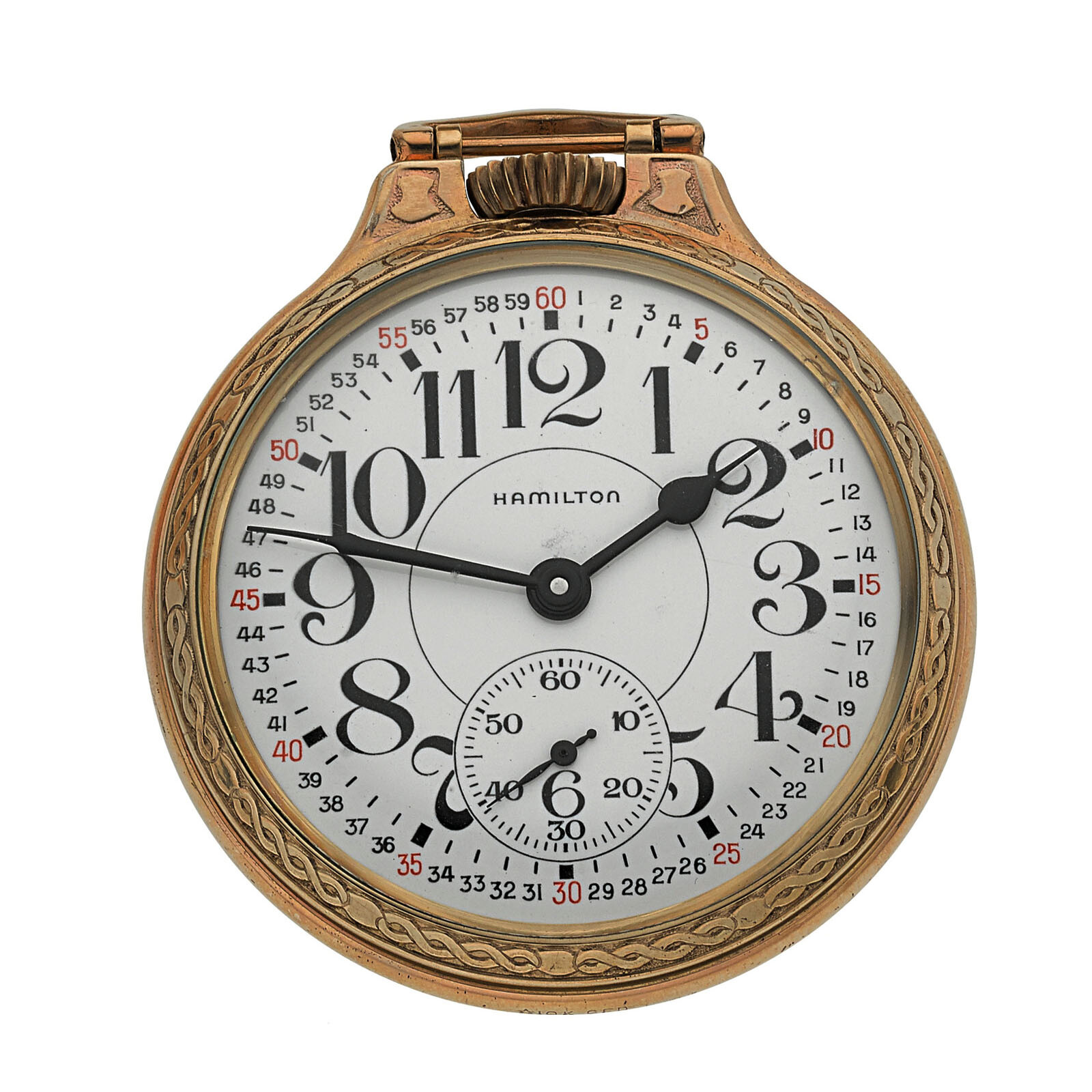 Hamilton Pocket Watch 17 Jewels Grade HA 1372 Swiss Gold Filled Case