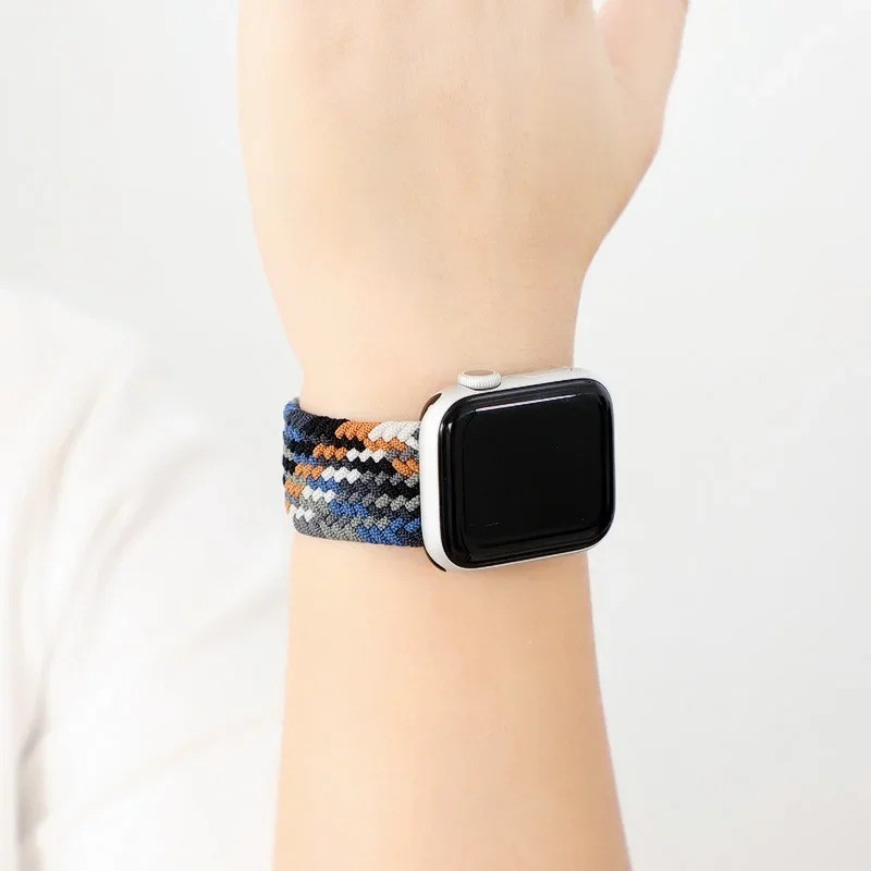 Braided Solo Loop Band Strap for Apple Watch 9 8 7 6 5 4 SE 40 44 41 45mm