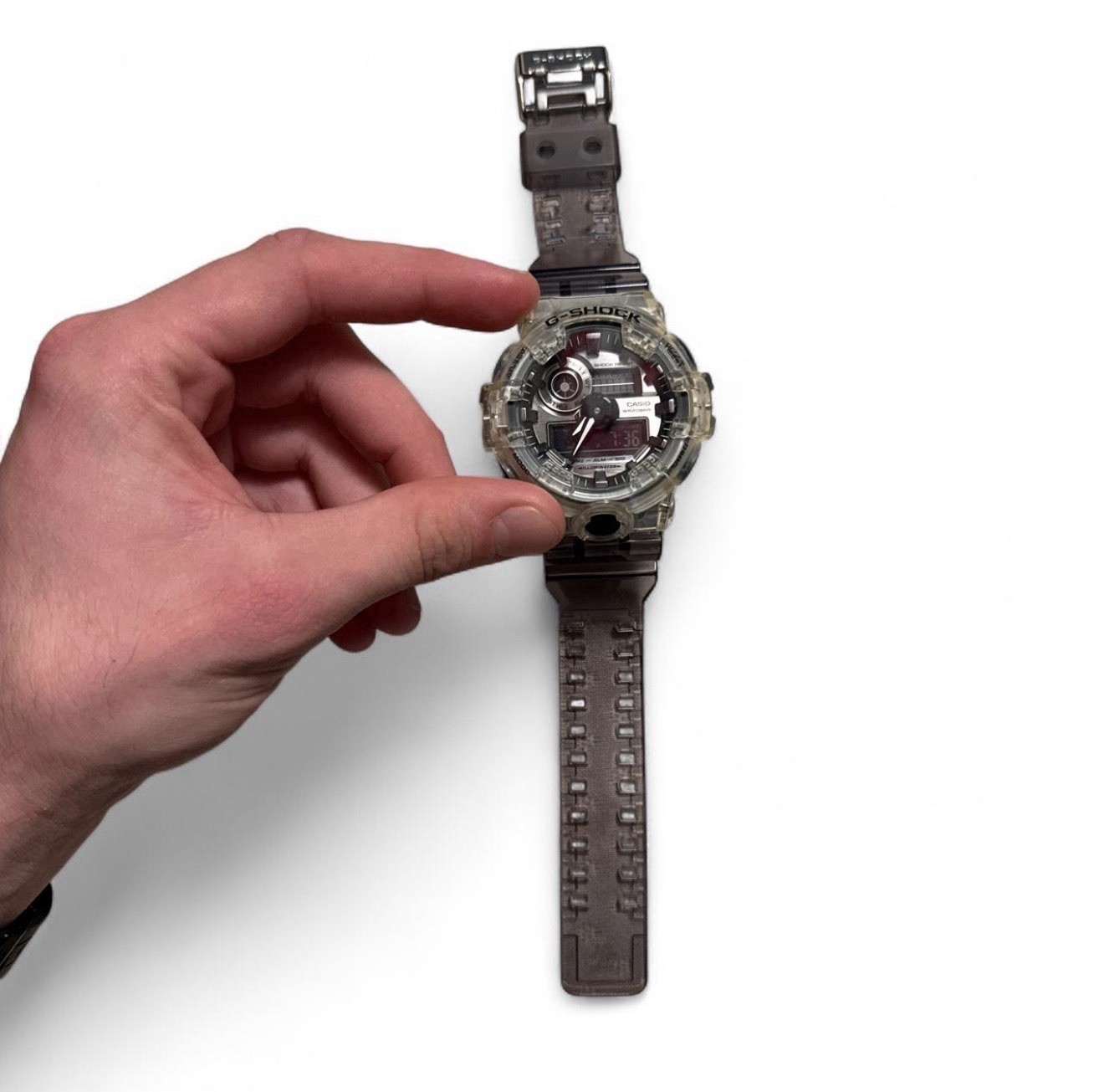 Casio G-Shock GA700SK Semi-Transparent Gray/Clear Resin Watch