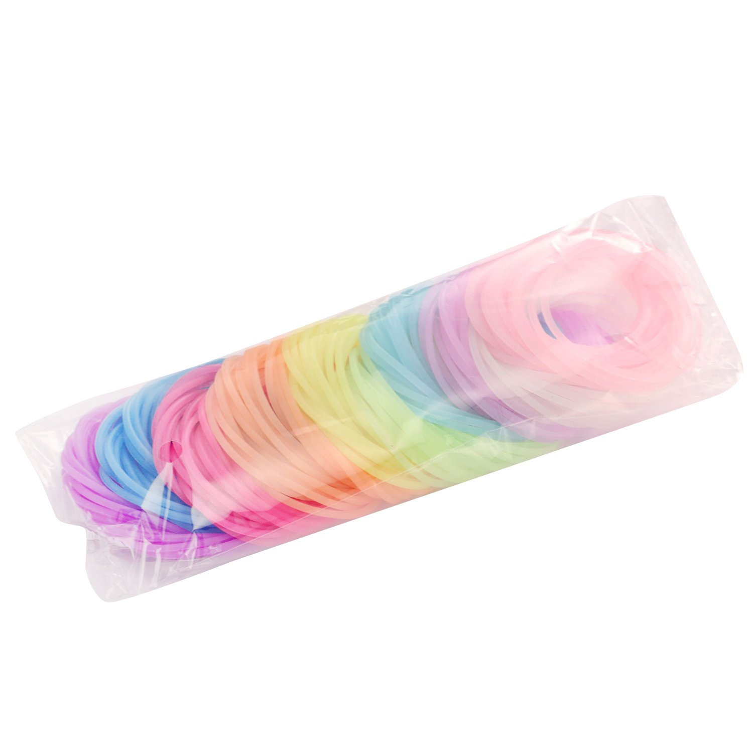 120 Pieces Silicone Jelly Bracelets Glow Neon 80s Rubber Bracelets Gel Gummy Ela