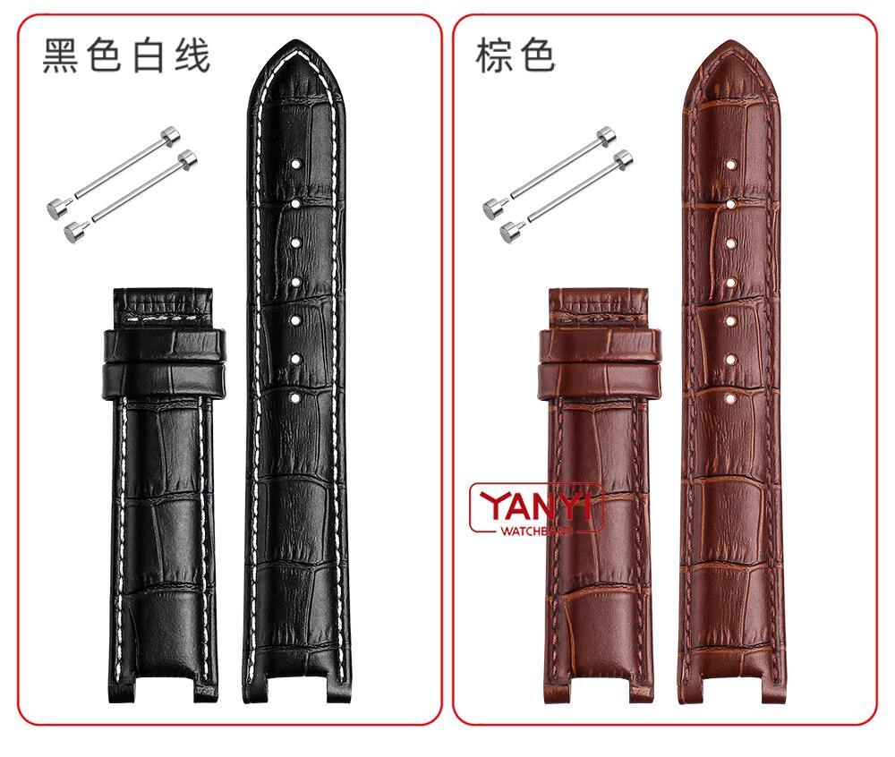 Genuine Leather Watch Strap Fit for Gc 22x13mm 20x11mm Notched Wristwatches Band