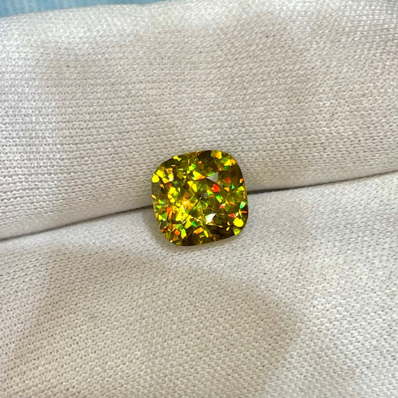4.45 Carats Natural Fine Quality Sphene Cushion Cut From Madagascar