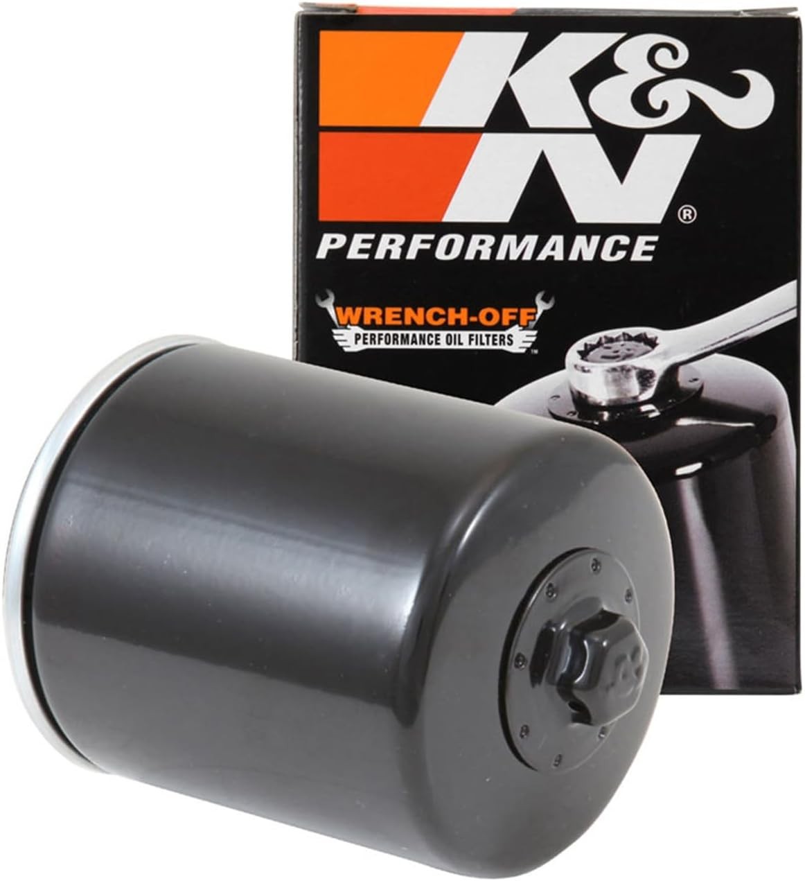 K&N Motorcycle Oil Filter: High Performance, Premium, Designed to be used with S
