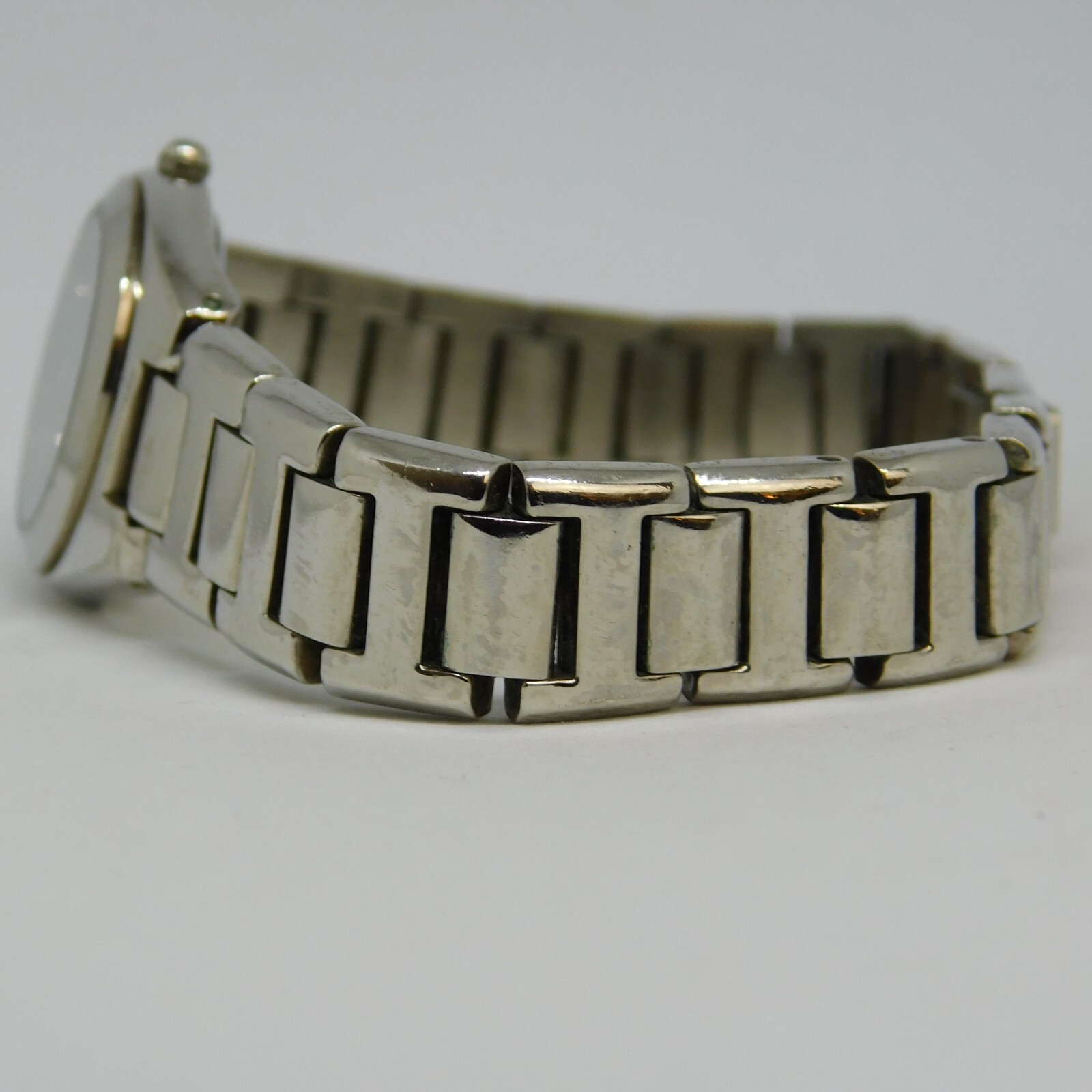 ANNE KLEIN II 10/3095 Silver Tone Quartz Analog Women’s Watch Sz. 7″ New Battery