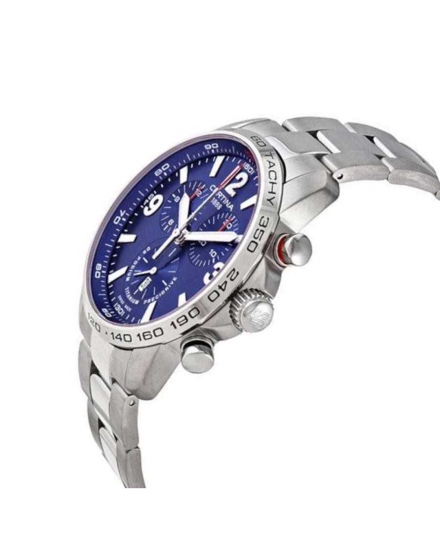 CERTINA Men Analog Quartz Casual Watch Classic Dress Blue Dial Waterproof Round