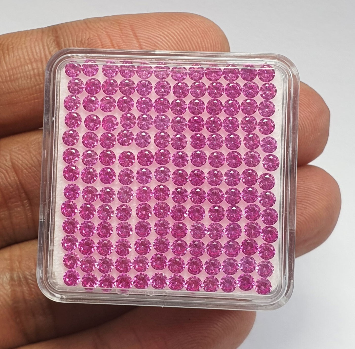 50 Pcs Flawless Ceylon Pink Sapphire Lot Round Diamond Cut Loose Gemstone 2.50MM