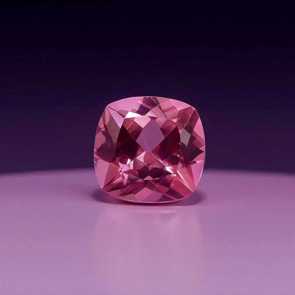 9.8 Ct Natural Ceylon Padparadscha Sapphire Cushion Cut Loose Gemstone Certified