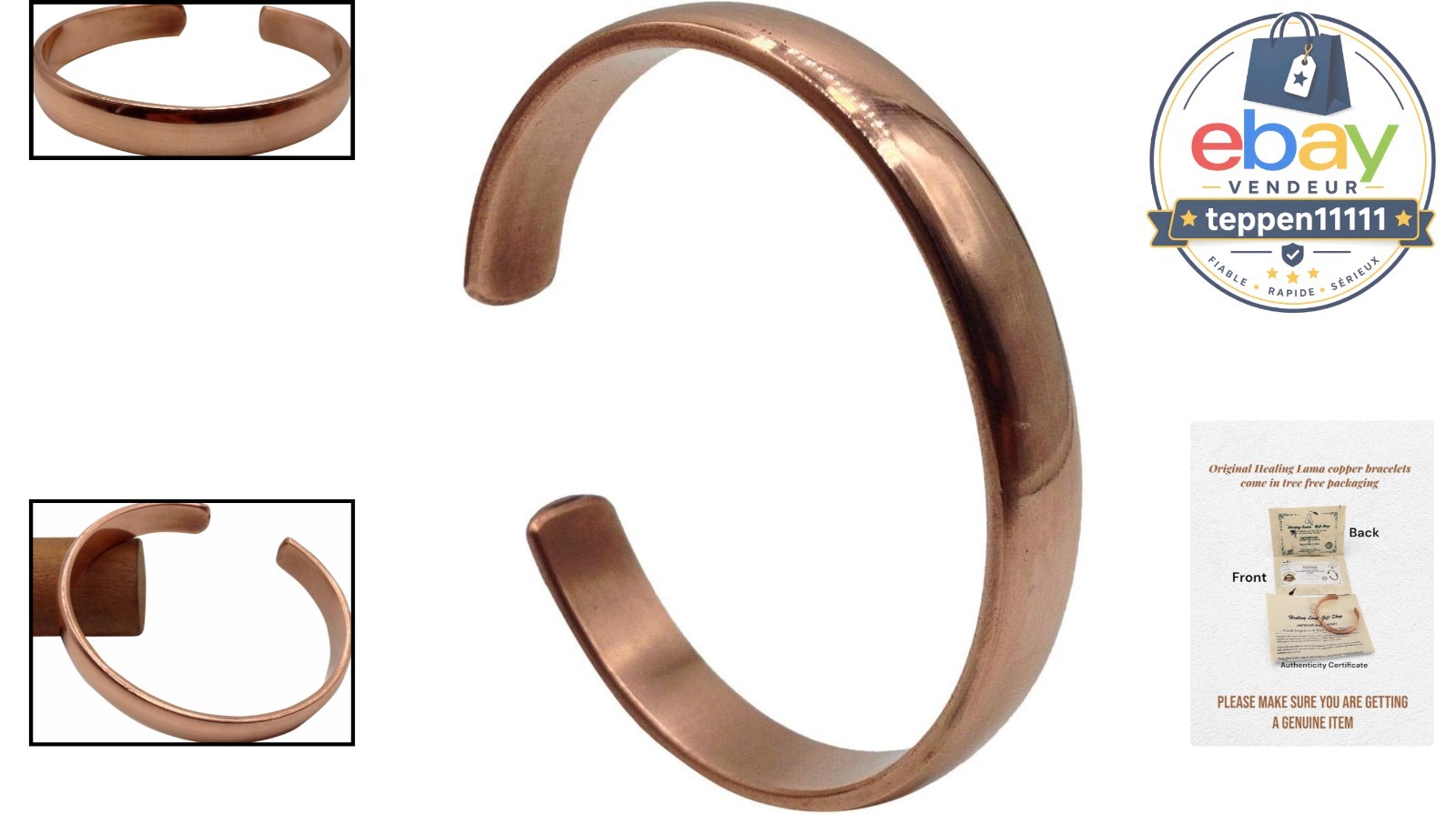 Hand Forged Copper Bracelet Thick Sturdy High Gauge Pure Copper
