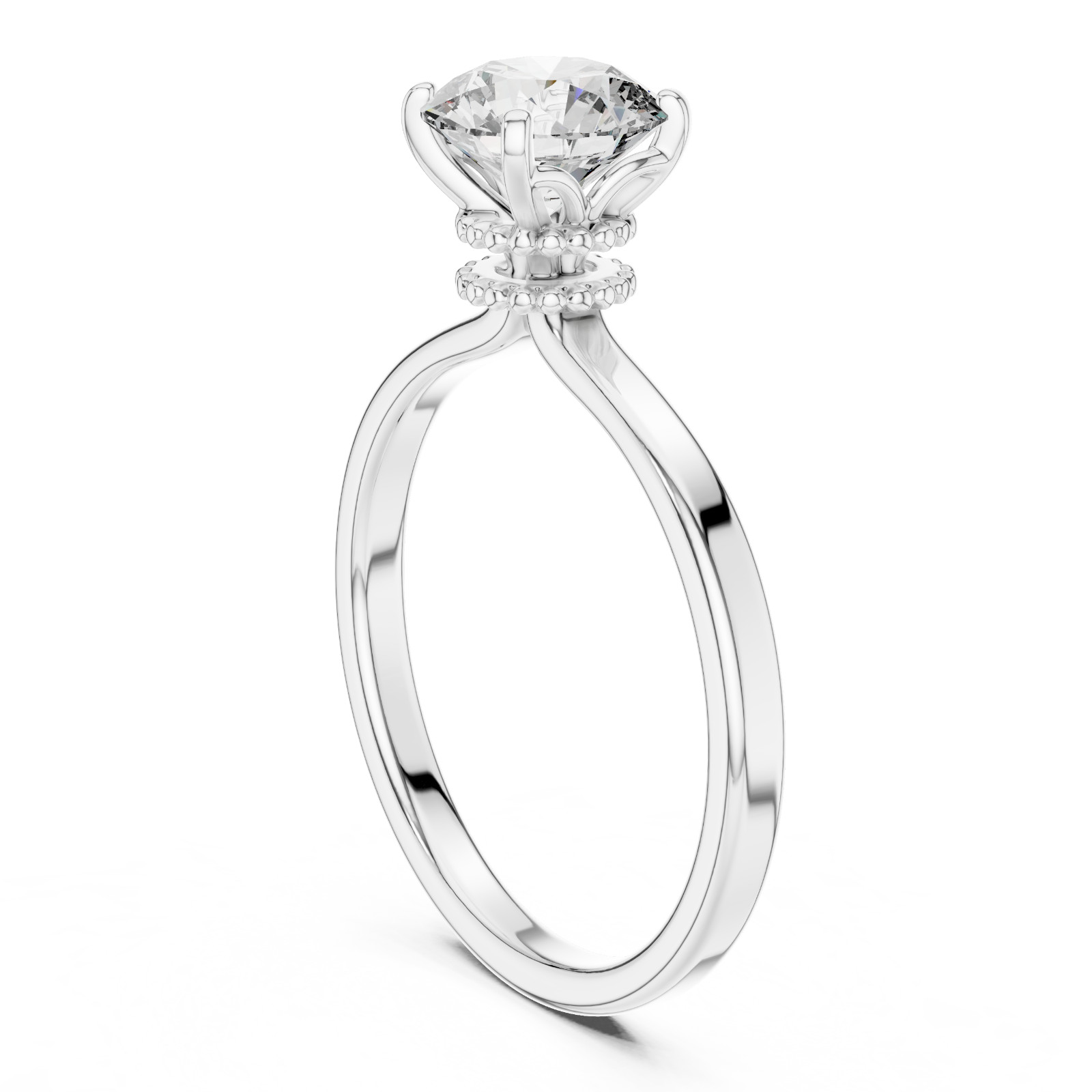 1 Ct Lab Grown Diamond IGI Certified Engagement Wedding Gold Ring 14 K F VVS