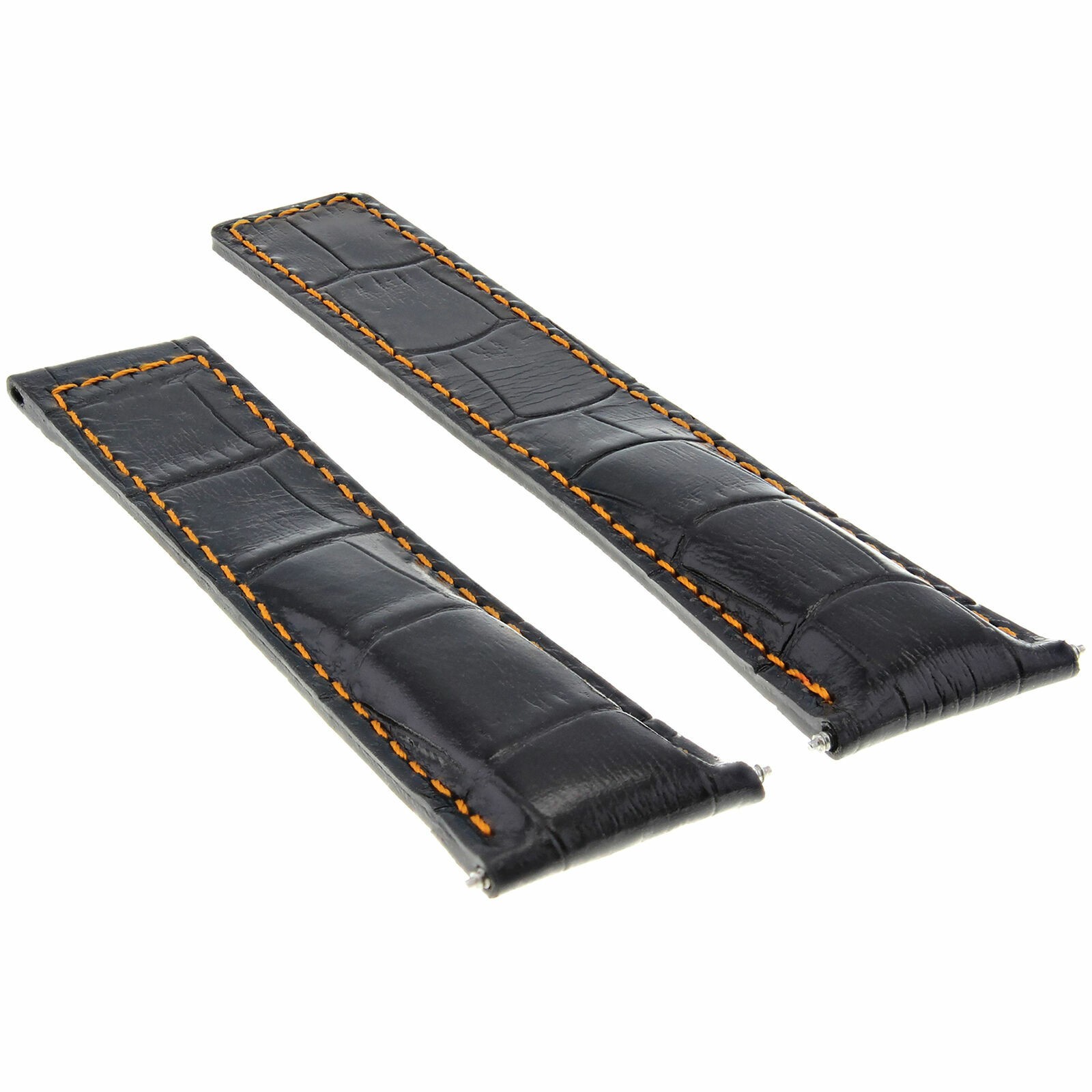 20/18MM LEATHER WATCH BAND FOR TAG HEUER FORMULA F1 DEPLOYMENT CLASP BLACK OS