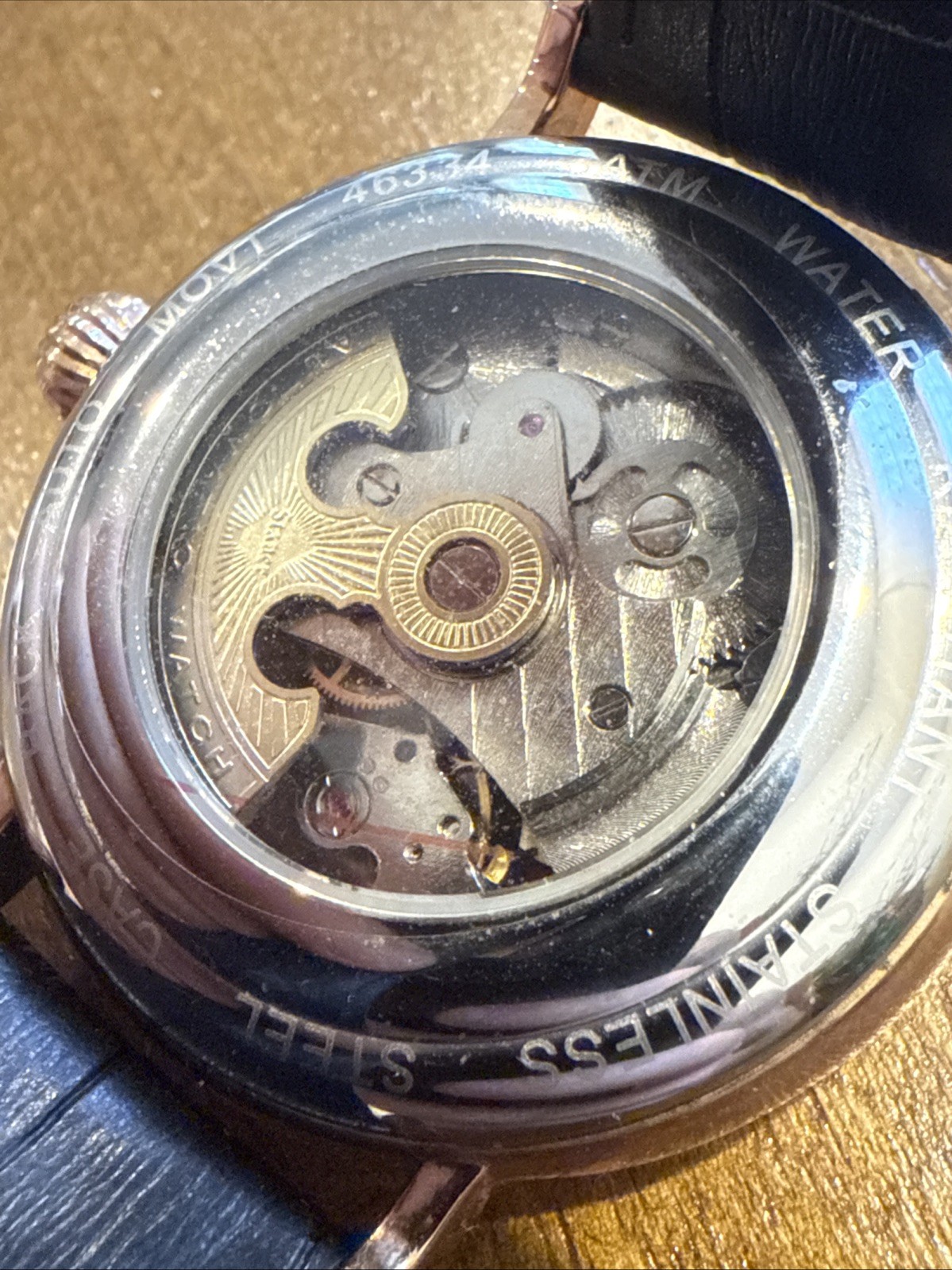 Stauer Moon Phase Skeleton Men’s Automatic Watch 46334 NEW Factory Protector
