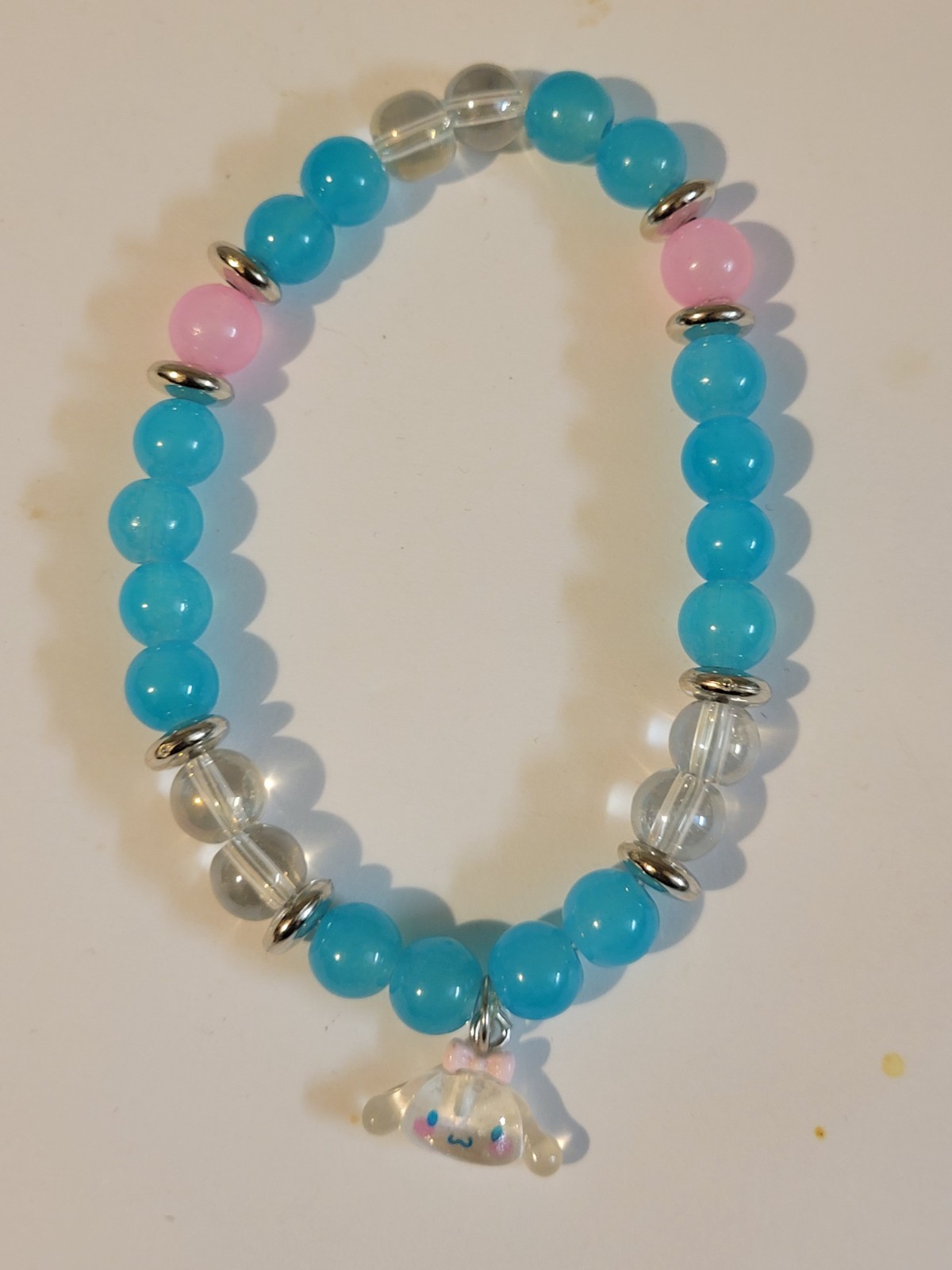 Cinnamoroll Sanrio blue beaded bracelet