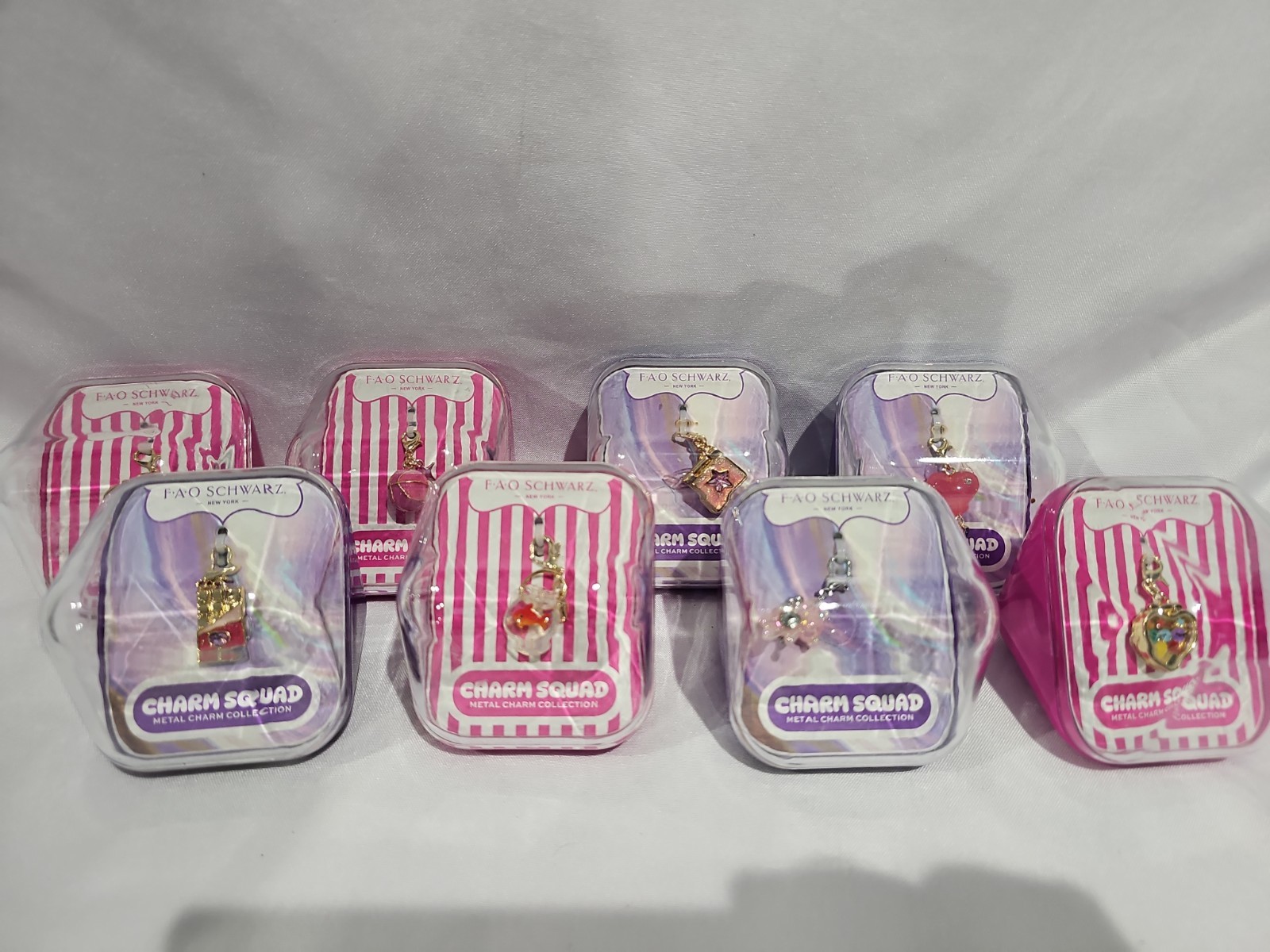 FAO Schwarz Charm Squad Gold Necklace Charm Lot 8 Charms New Sealed 1️⃣