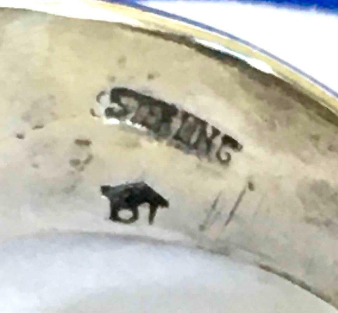 Sterling Silver 10 Commandments Lion Signet Ring Oxidized Finish Judaica Sz 9.25