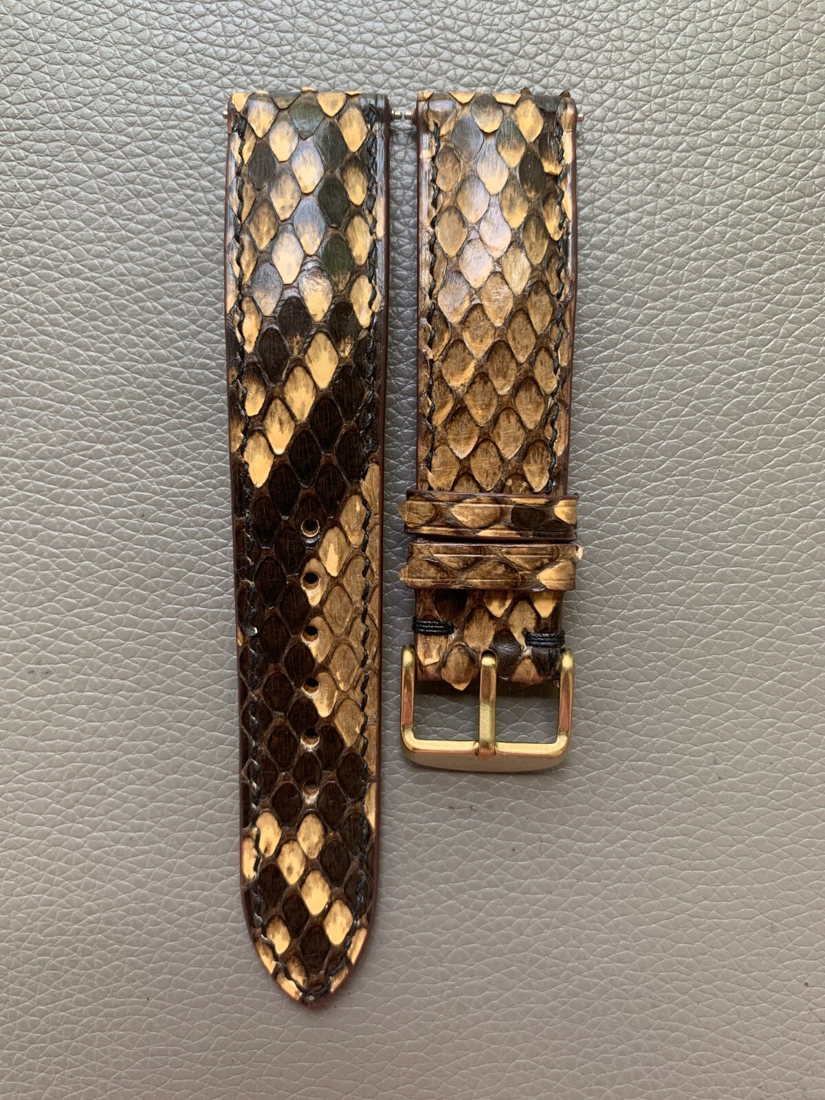 Genuine Snake Skin Leather watch strap band Size 10..17 18 19 20 21 22 23 2426mm